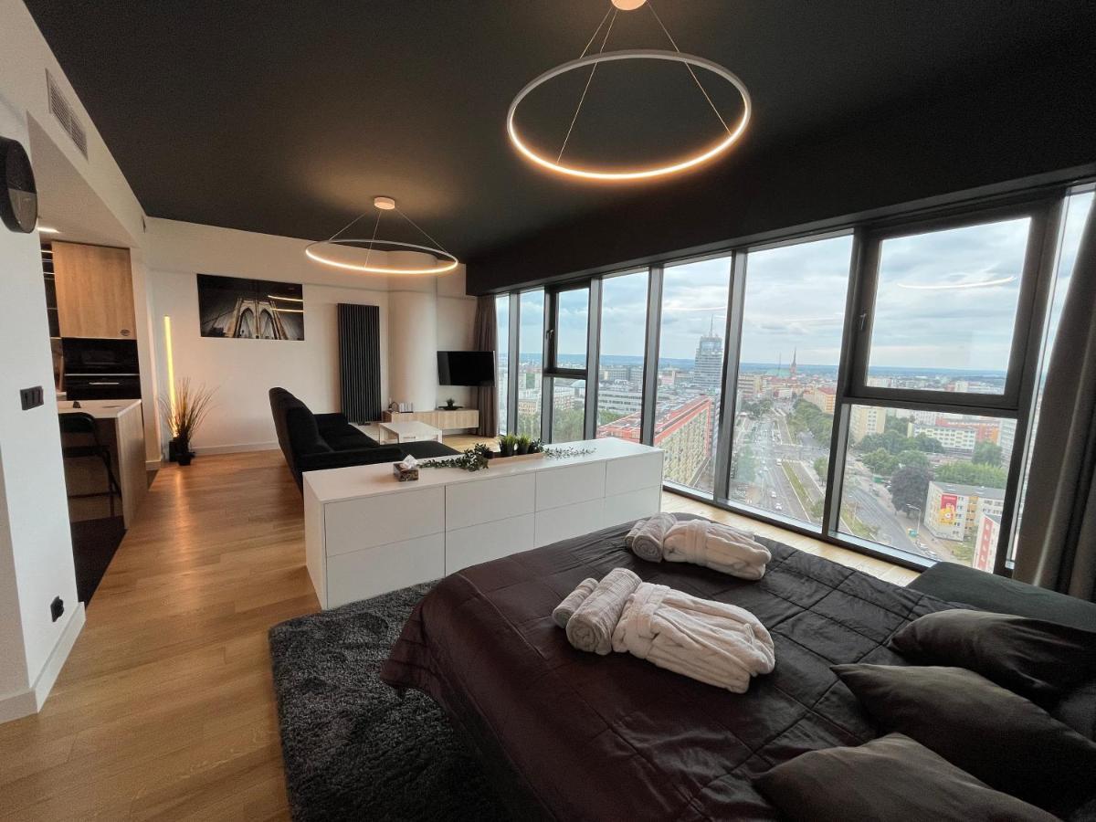 Hanza Tower - Luxurious Apartment 60M2 - 15Th Floor City View Szczecin Zewnętrze zdjęcie